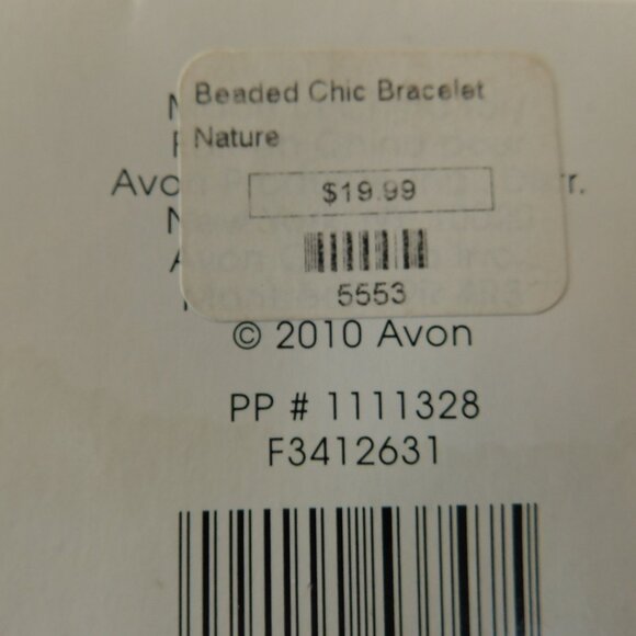 Avon Beaded Chic Stretchy Bracelet  Brown New in Box - Picture 2 of 2